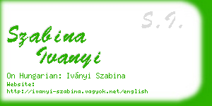 szabina ivanyi business card
